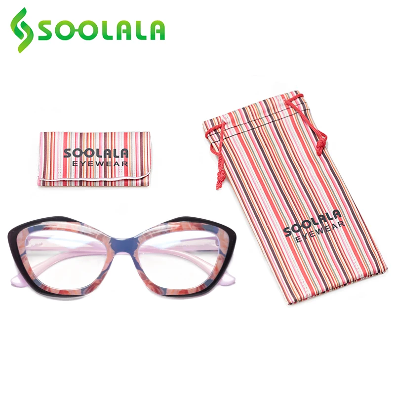 Женские очки для чтения SOOLALA солнцезащитные с бабочкой и цветочным рисунком