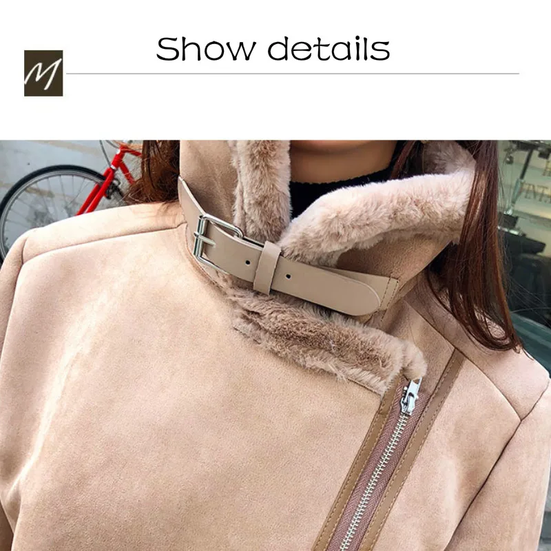 2019 зимняя куртка высокого качества Женская замшевая на молнии плотное теплое