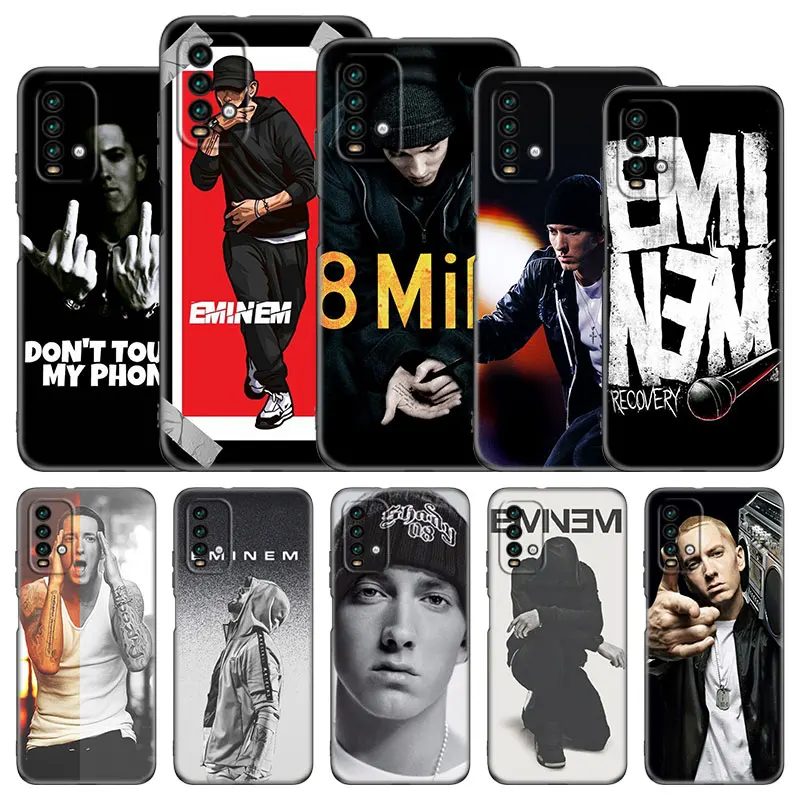 Чехол Rapper Eminem для телефона Xiaomi Redmi Note 11 10 9 8 T Pro 10S 5G 9A 9C 9S мягкий черный ТПУ чехол Coque