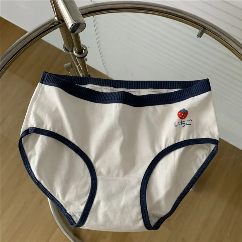 

Spring and Summer Underwear Women's 4 Pack Korean Style Girl Japanese-Style Retro Cute Mid-Waist Student Comfortable Briefs