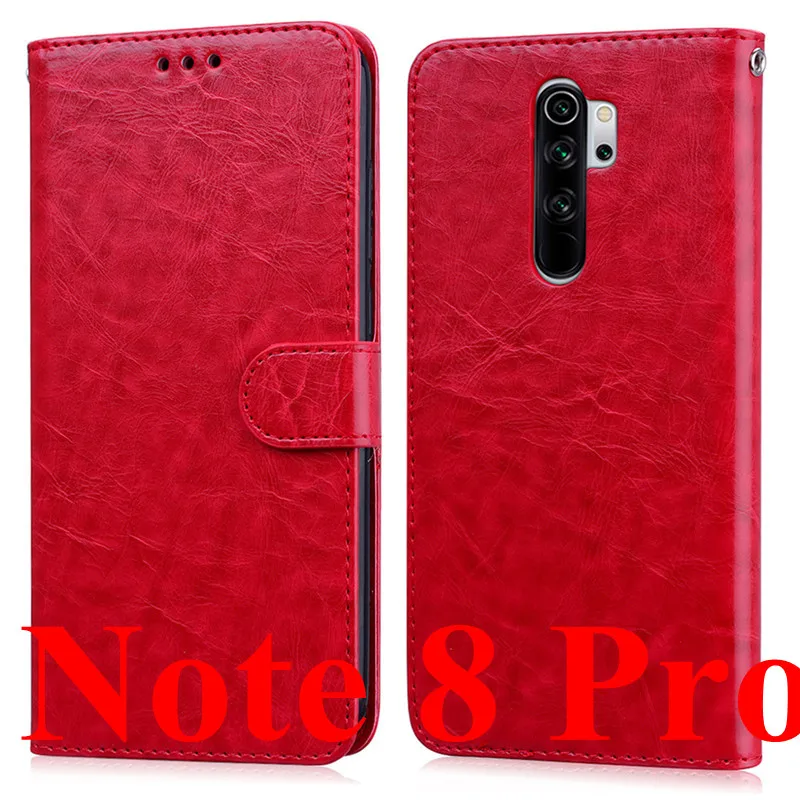 Red- Note 8 Pro Чехол для телефона для Xiaomi Redmi Note 8 Pro Чехол силиконовый бампер кожаный флип-чехол для Xiaomi Redmi Note 8 PRO Note8 Pro черный Fundas - Цвет: Red- Note 8 Pro