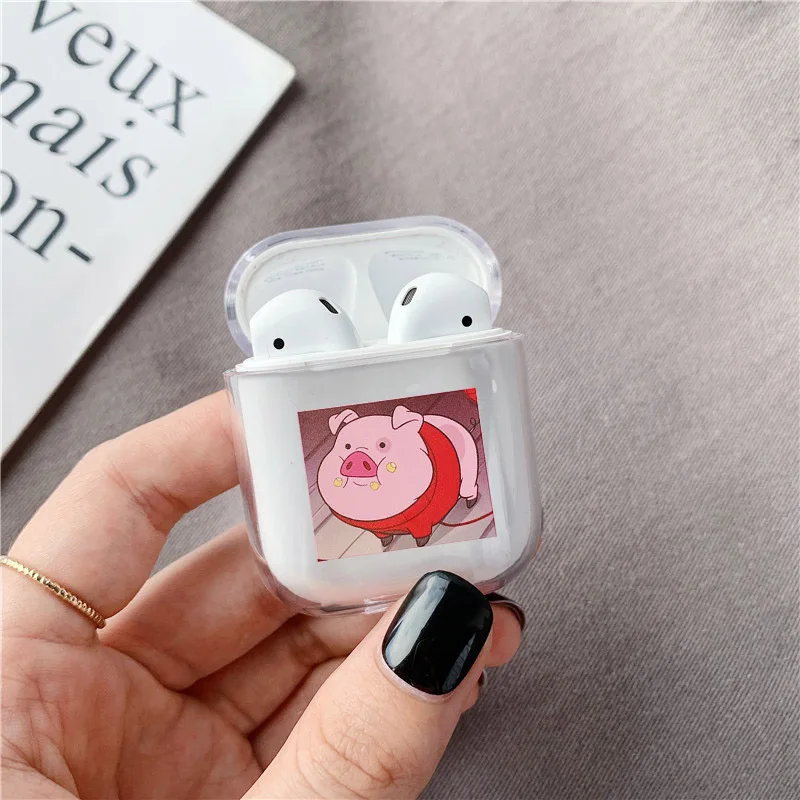 Чехол с забавным ноздрем для Airpods чехол мультяшным поросенком прозрачный жесткий
