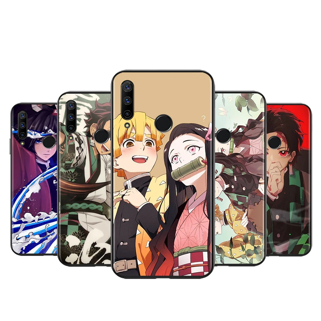 

Cute Japan Anime Demon Slayer For HUAWEI Honor 9N 9X 9i 8X 8A 7S 7A 7C Play 3E Pro 2020 Silicone Black Soft Cover Phone Case