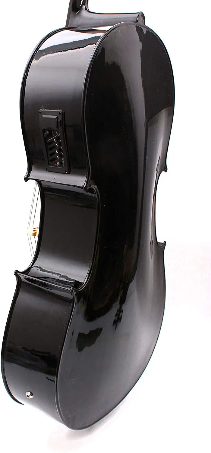 Yinfente 4 строка черный Электрический Виолончель 4/4 ручной работы сладкий тон бесплатной сумкой + Бант # EC1