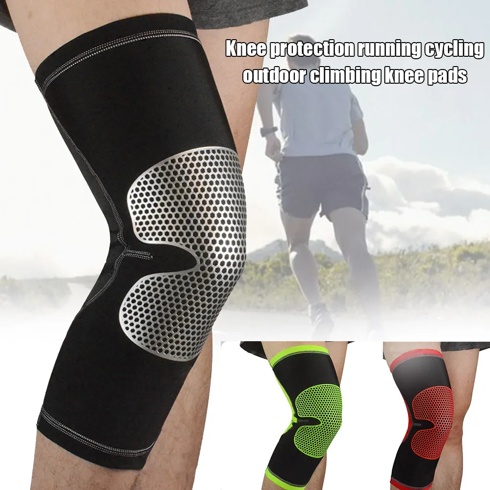 

1 шт. дышащие эластичные наколенники пленки велосипед коленного бандажа Поддержка рукава для баскетбола тренажерного зала A7