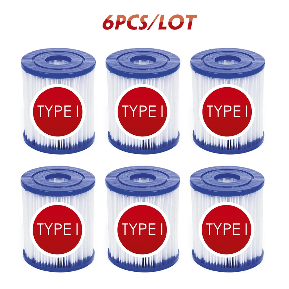 6Pcs/Lot Bestway 58093 Filter Cartridge Type one Diameter 8cm Ht 9cm Filter Core for Pool Filter Cartridge for Pump 58381