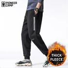 Брюки для бега Pioneer Camp, мужские зимние 100% хлопковые теплые флисовые толстые черные спортивные штаны AYK01031052