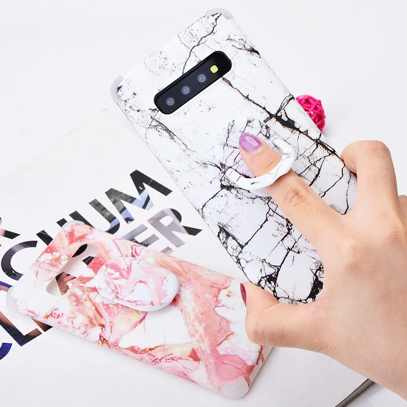 Модный мраморный чехол для Samsung S10 E S9 S8 Note 9 8 A50 A70 A40 A20 M30 M10 Iphone 11 XR XS X 7 Plus держатель