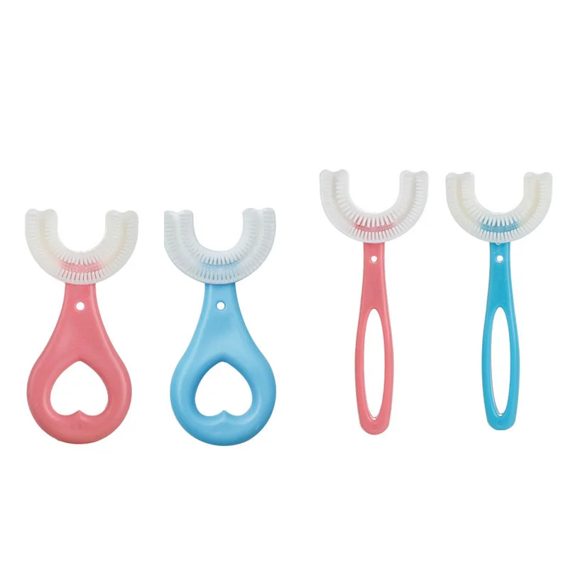 Cepillo de dientes infantil de silicona en U, limpieza Manual de la boca con dibujos animados, accesorios para beb&eacute;s, novedad de 2021-5
