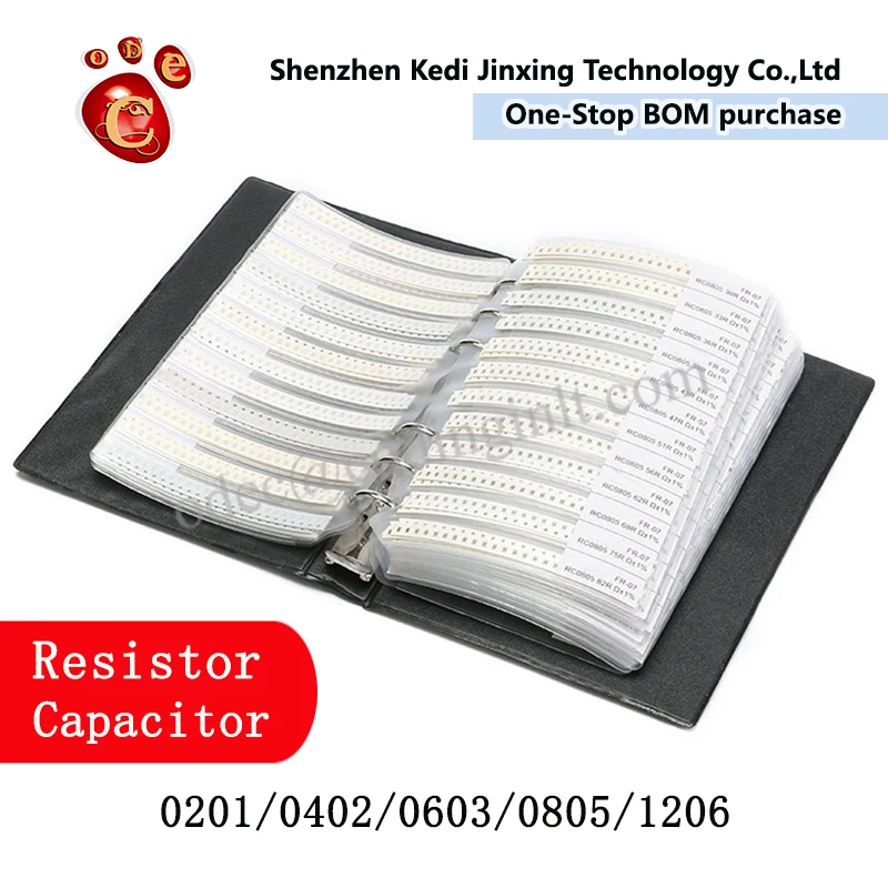 SMD-конденсатор образец резистора Book 50or2 5 шт./значения 0201 0402 0603 0805 0R ~ 10 м 1206 пФ 2 мкФ |