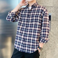 2021 autumn new hong kong style shirt mens long sleeved loose trend young handsome shirt