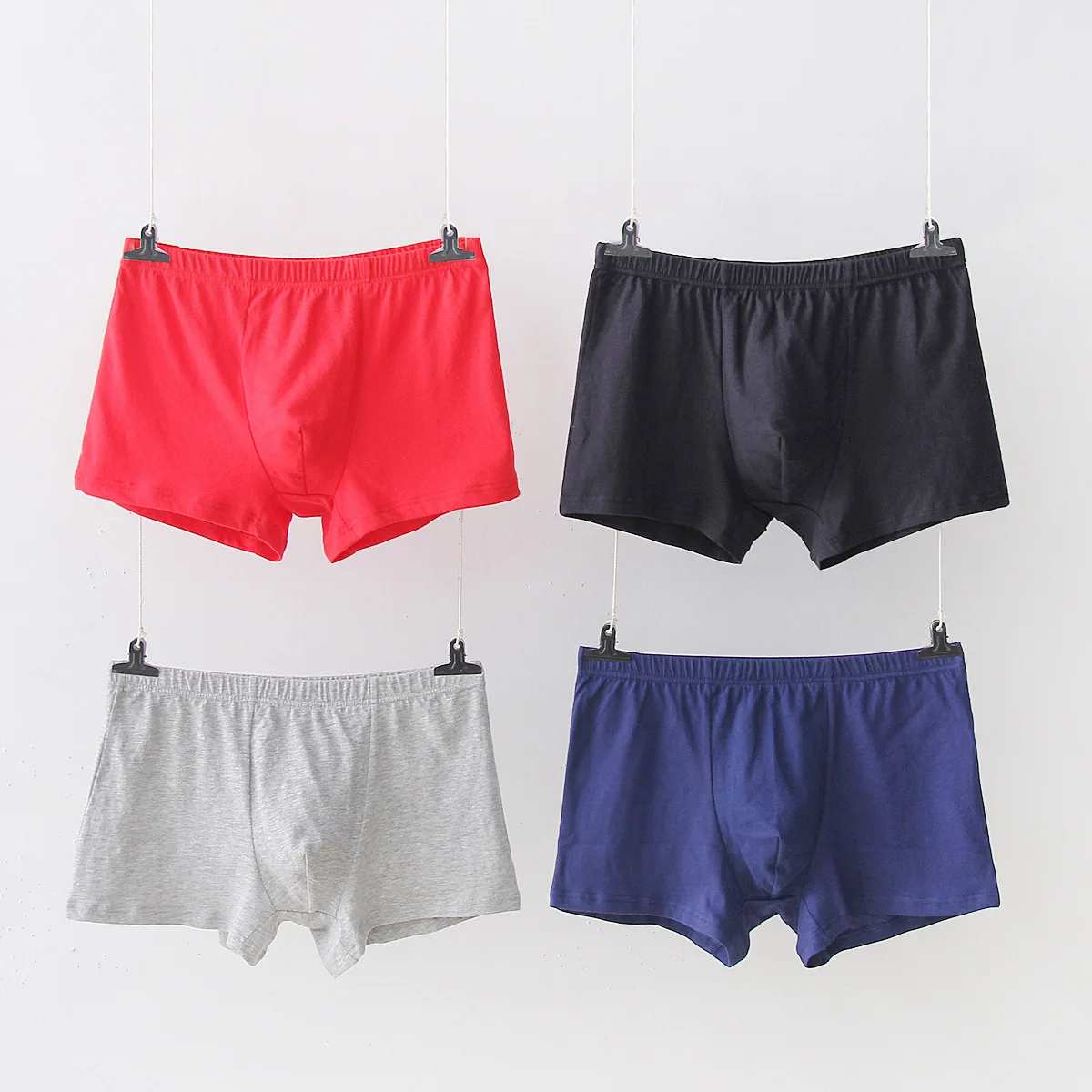 

Men Panties Comfortable Men's Underpants Cotton Large Size XXXL Boxer Shorts Mens Solid Breathable Simple Cueca Boxers Homme