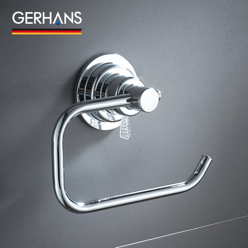 GERHANS Accessories K24203 Бумагодержатель на вакуумных присосках Цвет: Хром|Держатели
