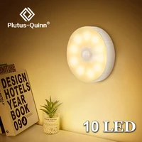 10 led night lamp with motion sensor adjustable brightness night lights wall lamp for kitchen cabinet wardrobe stairs corridor