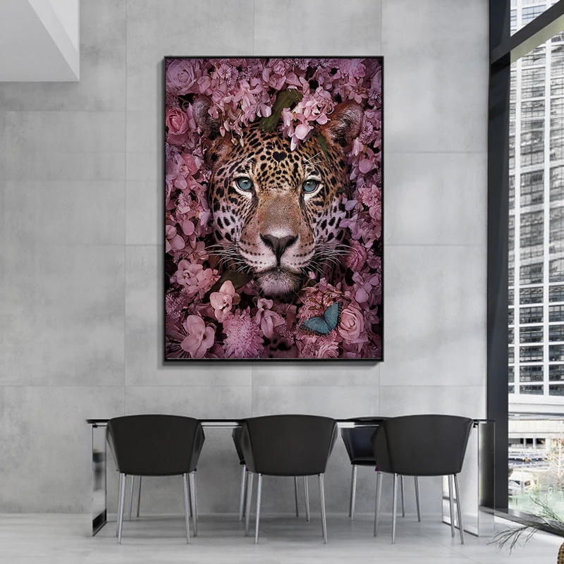 

Canvas Painting Jungle Leopard Wall Art Nordic Posters And Prints Wall Pictures For Living Room Home Decor Frameless