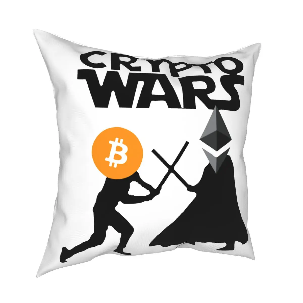 

Bitcoin Ethereum Cryptocurrency Square Pillow Case Polyester Throw Pillow Crypto Btc Blockchain Geek Fashion Cushion Covers