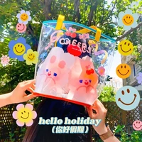 jelly beach bag women transparent waterproof bear rabbit kawaii handbag korean fashion large capacity picnic bags female mo134