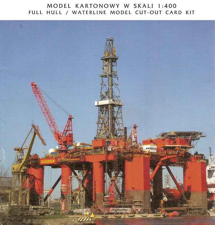 

1:400 DIY Paper Model Norwegian Semi-Submersible Oil Drilling Ship Assemble Hand Work 3D Paper Puzzle Game Kid toys for children