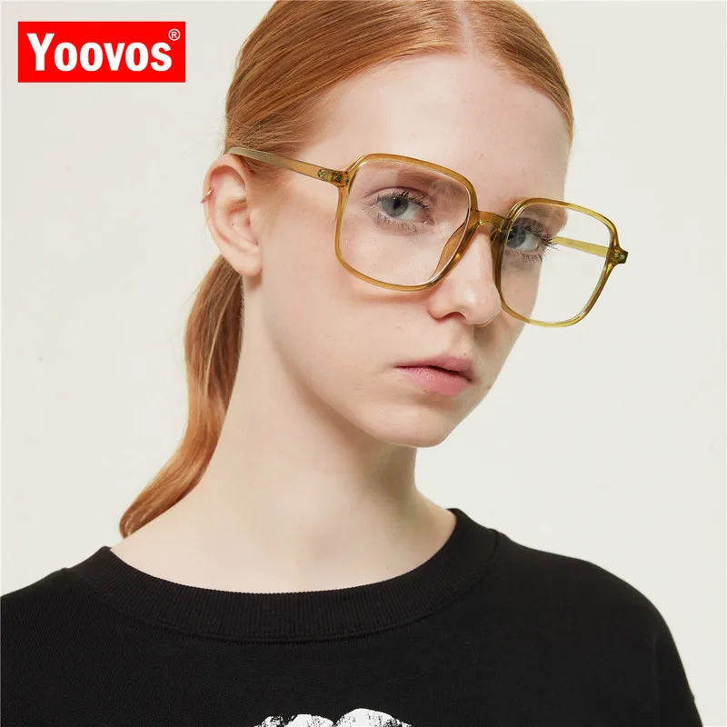 

Yoovos 2021 Glasses Frame Women/Men Luxury Okulary Women Classic Vintage Eyeglasses Frames Men Retro Blue Light Gafas De Hombre