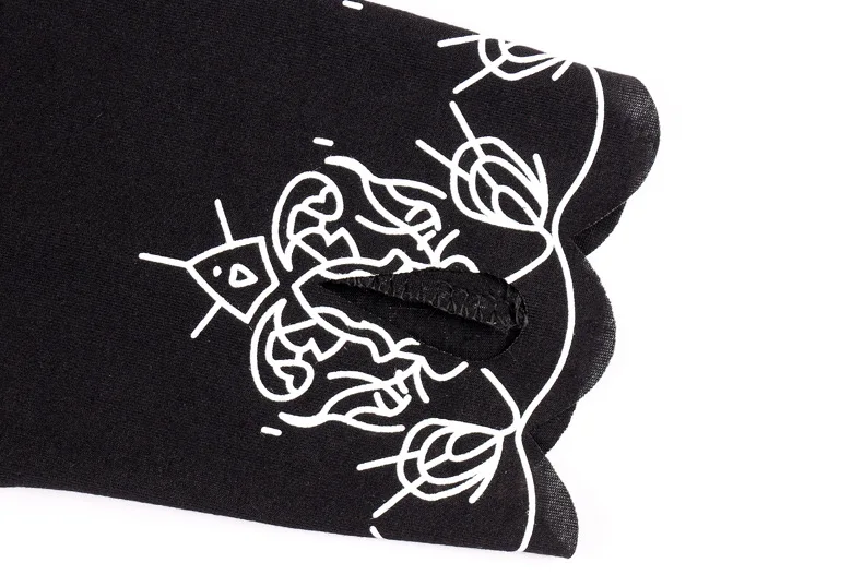 

Plus Size 5XL Sexy Slim Flower Print Hollow Out Cropped Leggings High Waist Leggings