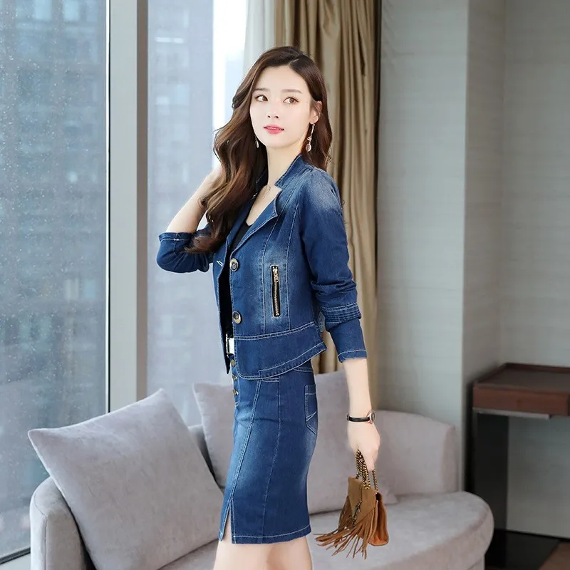 2020 новые корейские офисные женские комплекты из двух предметов короткие