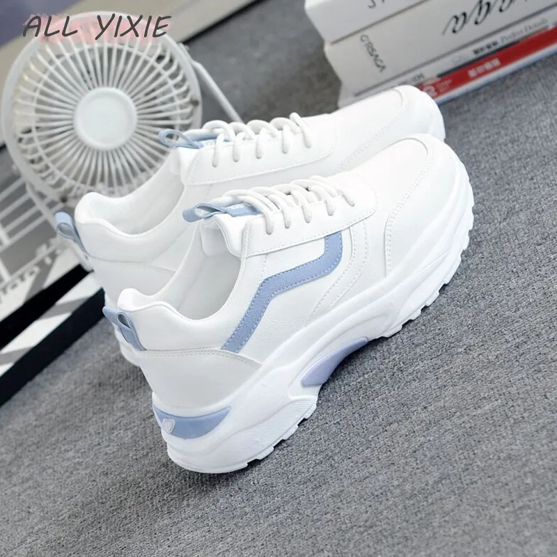YIXIE/Новая женская обувь удобная повседневная спортивная дышащая белого цвета на