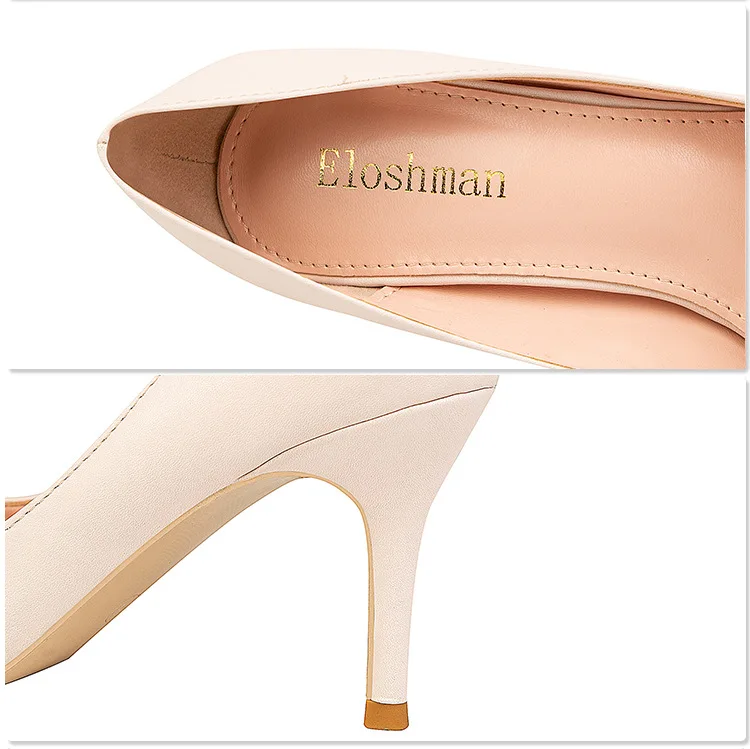 European and American style sexy shoes women's shoes stiletto high heels shallow mouth pointed metal buckle banquet