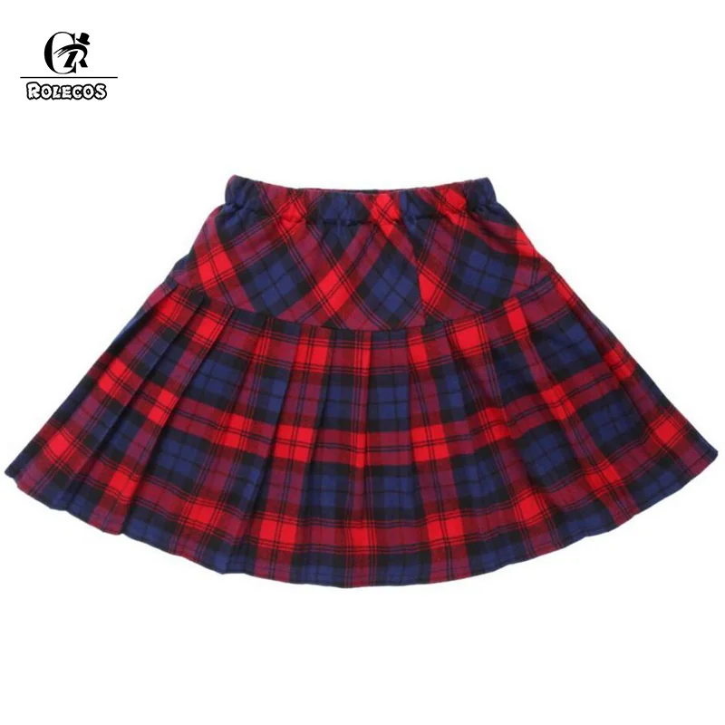 Юбка в студенческом стиле ROLECOS Корейская короткая юбка шотландская