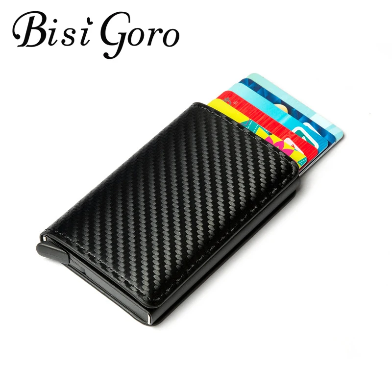 Bisi Goro Тонкий Новый чехол для Карт RFID металлический держатель карт клатч