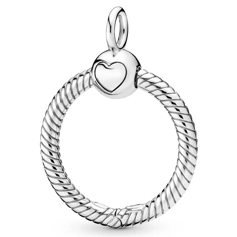 

Original Rose Gold & Silver Moments Small Medium Large O Necklace Pendant Fit Europe Bracelet 925 Sterling Silver Charm Jewelry