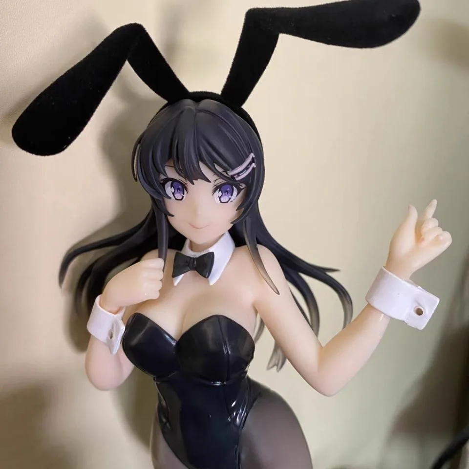 

23CM Anime Rascal Does Not Dream Of Bunny Girl Sakurajima Mai Sister's Dream Cute Rabbit Ears Girls PVC Action Figure Model Gift