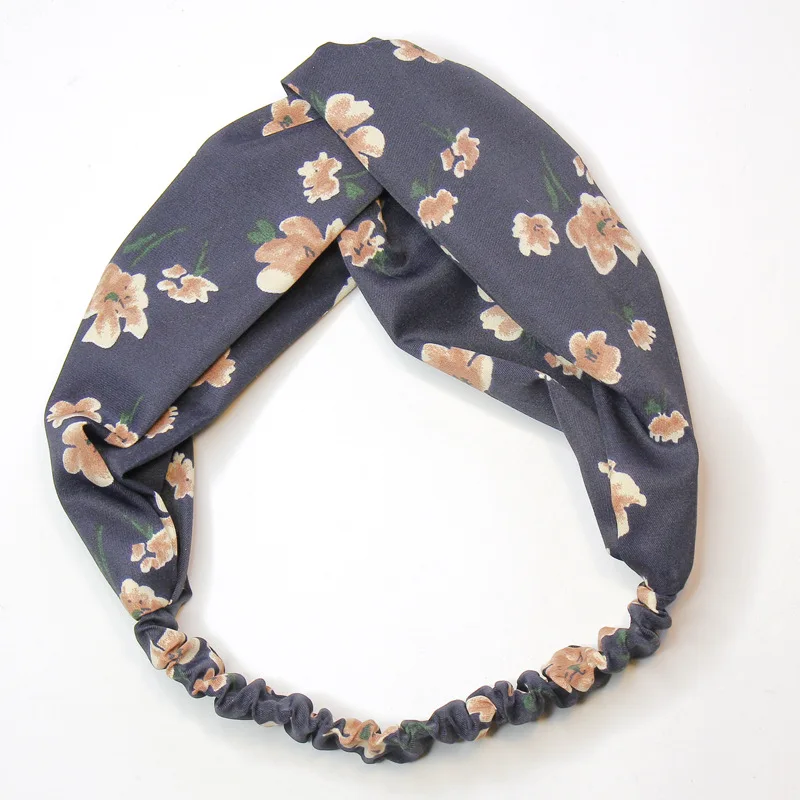 Повязка на голову с цветочным рисунком модная Оригинальная летняя повязка 2018 |