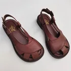 Женские сандалии, летняя обувь, 2011, Босоножки с открытым носком, 100% натуральная кожа, женские сандалии-гладиаторы на плоской подошве, 2021