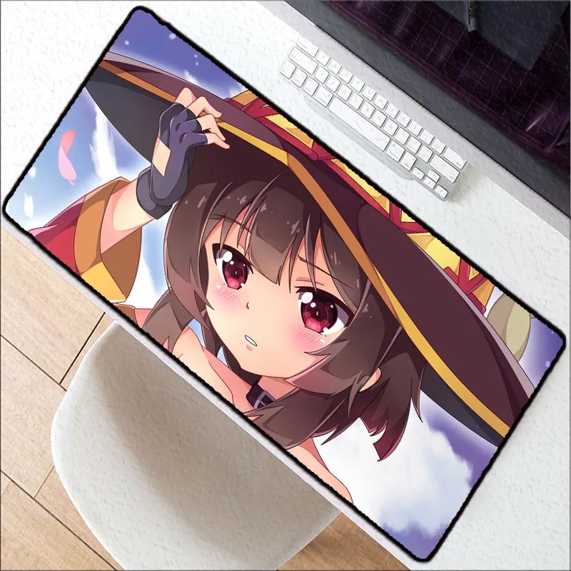 Anime Konosuba Megumin Extra Large Mouse Pad Gaming Mousepad Anti-slip Natural Rubber Mat with Lock Edge |