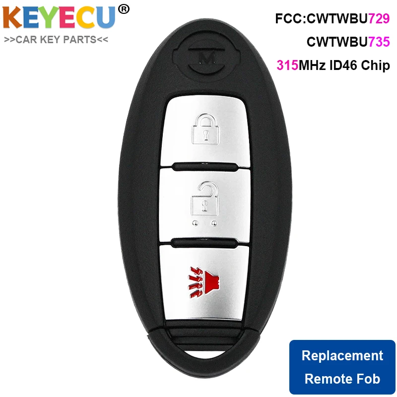 KEYECU 5 шт./лот умный пульт дистанционного управления автомобильный ключ для Nissan