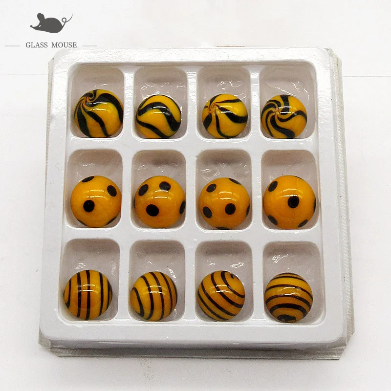 

12pcs Handmade Glass Marbles Balls 18mm Classic Home Fish Tank Decoration Aquarium Game Play Craft Art Children Toy Pellet Gift
