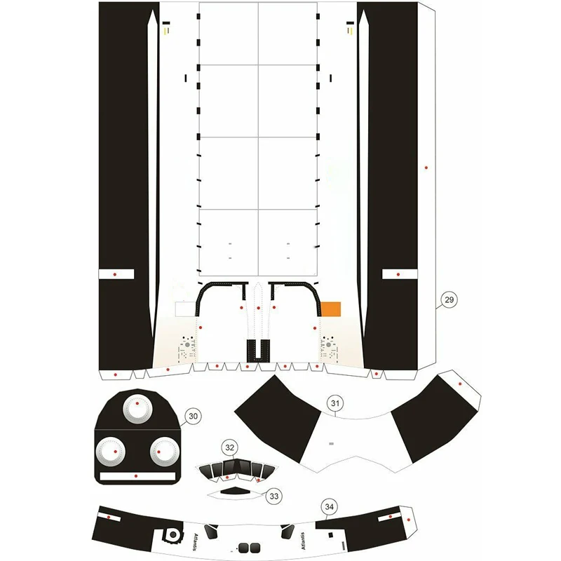 Новинка горячая Распродажа бумажная модель космического шаттбола с глянцевым