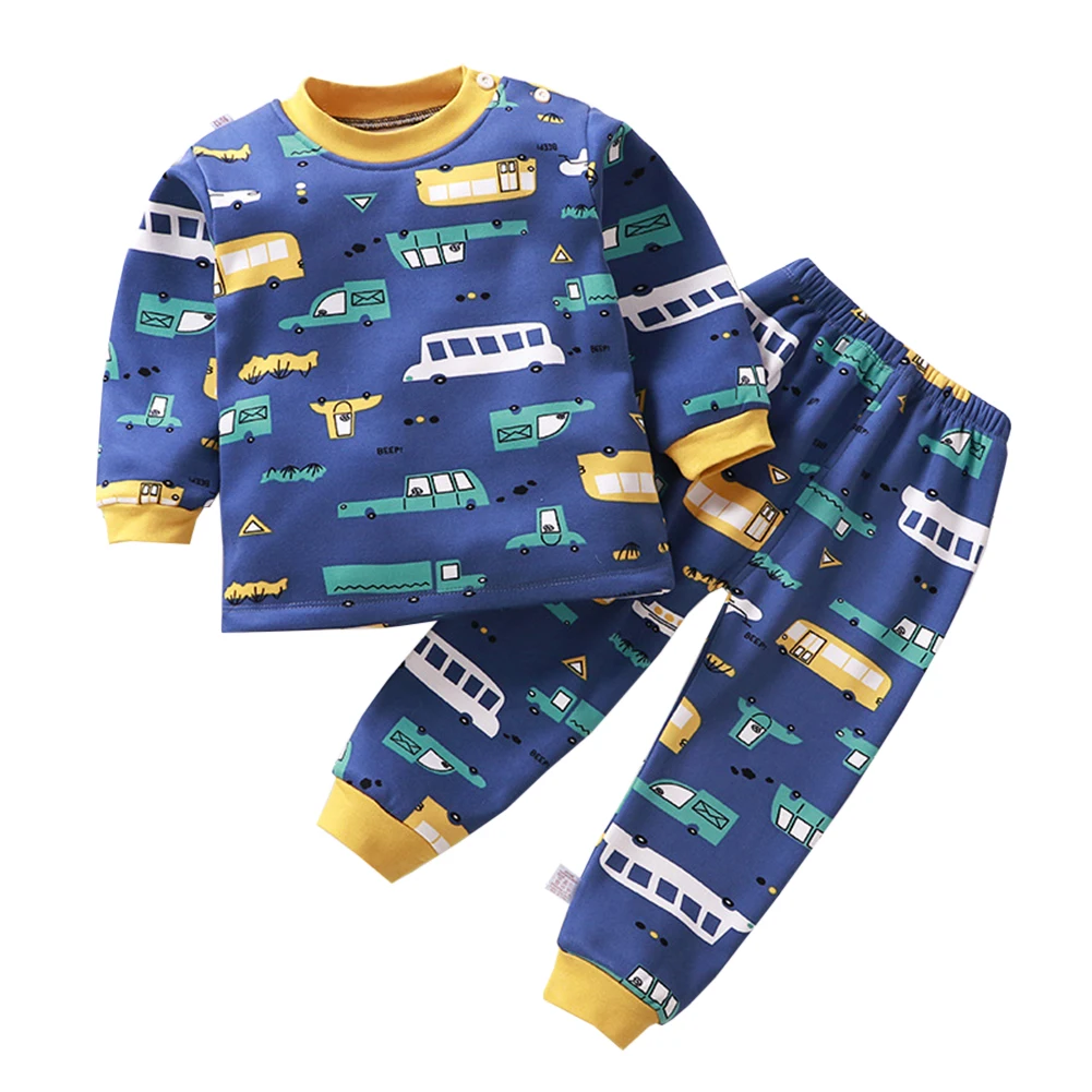 Новинка осенне-зимний комплект нижнего белья для девочек и мальчиков утепленный