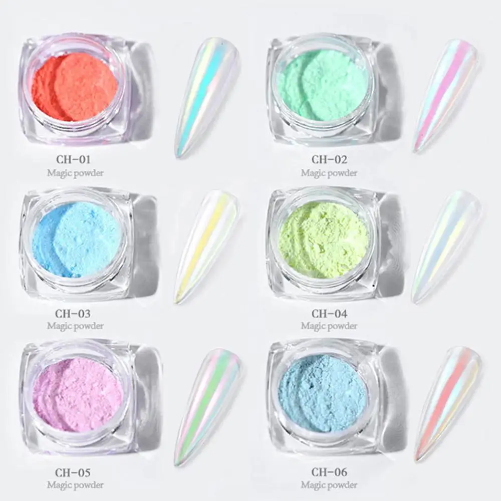 6 г ногтей зеркальный блеск порошок металлический цвет УФ гель полировка хром