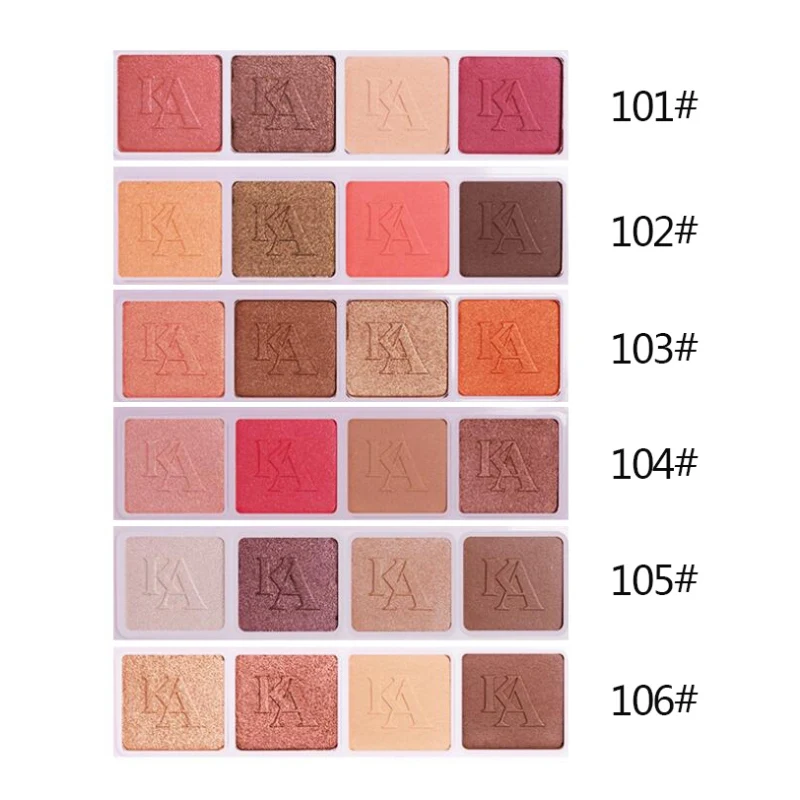 4 Цвета Палитра теней матовый блеск палитра макияж декоративная косметика