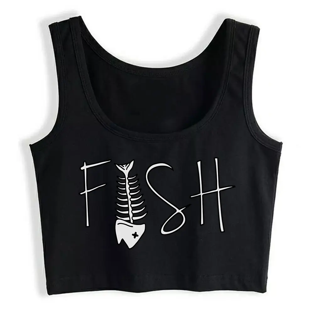 

Boho Crop Top Fish Sexy Vintage Print Sexy Streetwear Y2k Tops Womens Tops blusas mujer de moda 2021 verano Gym Tank Top Women