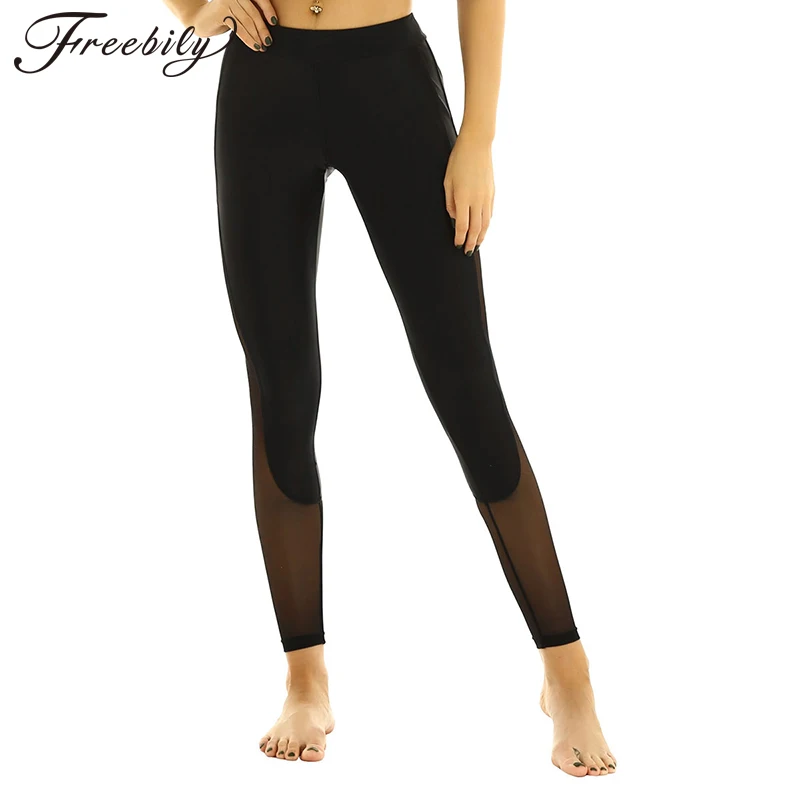 

Women Dance Pantyhose Stockings Adult High Waist Side Mesh Splice Stretchy Seamless Leggings Tights Yoga Gymnastics Ballet Pants