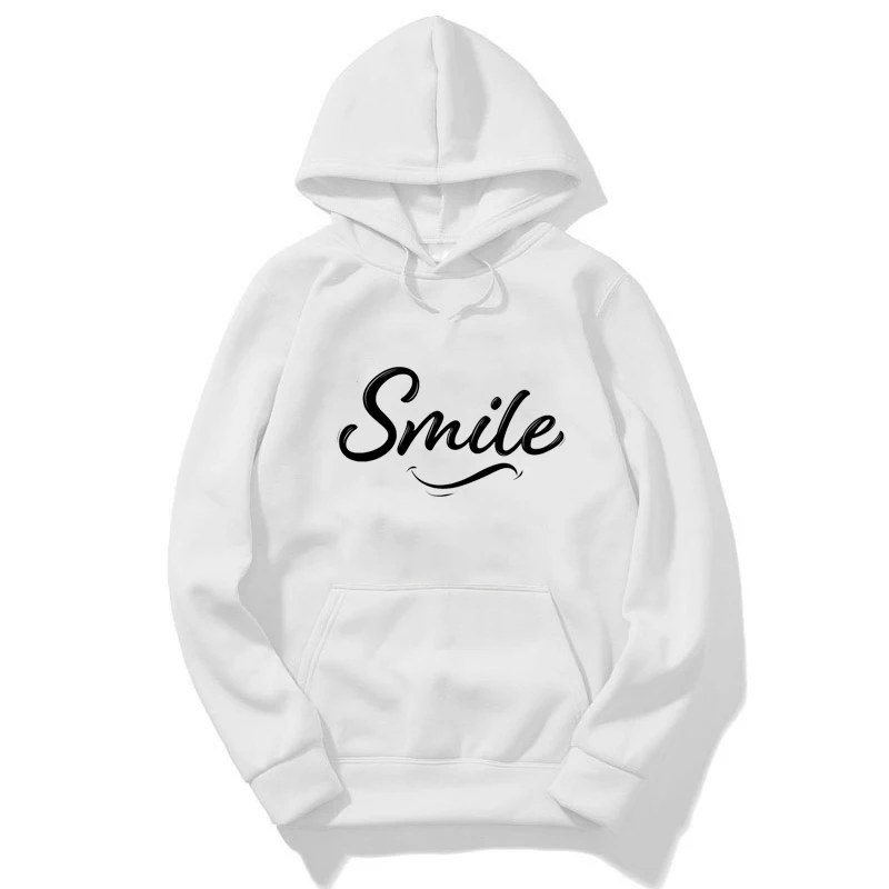 

100%cotton Letter Smile Print Hoodies Baby Boys Girls Sweatshirts Kids Harajuku Pullover Warm Coat Toddler Winter Clothing