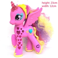 hasbro my little pony figure princess model toys sound light friendship is magic action figure pony doll toys kids gift 23cm