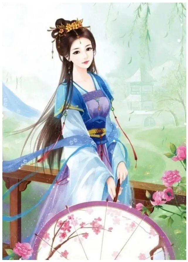 Винтажная Алмазная вышивка Китайская древняя Женская мозаика живопись