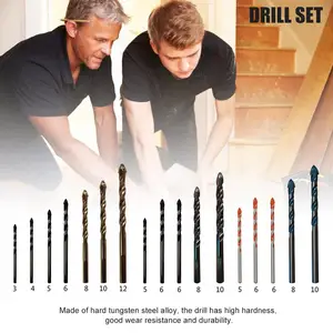 Сверла из сплава, треугольная ручка от перегрузки, разнофункциональные сверла для керамической плитки, мраморного пола