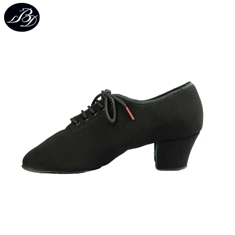bd dance shoes t1-b  women canvas latin dance  shoes  lace Teacher shoes square heel female training teaching shoes ballroom