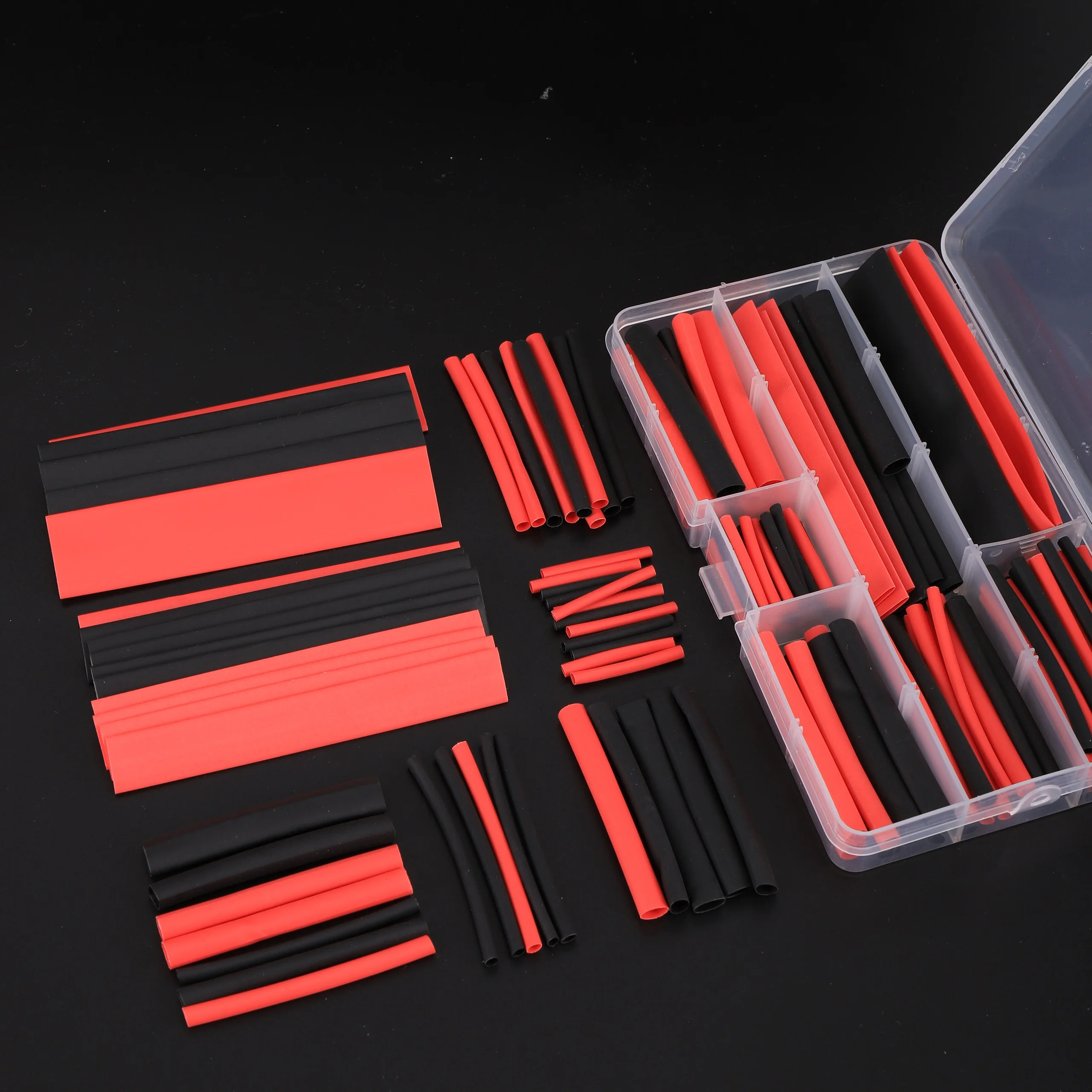 150 шт./кор. черный красный термоусадочная трубка полиолефин 2:1 электрическая