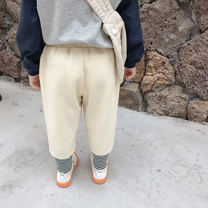 Autumn boys girls Spliced striped sports pants kids cotton soft 5 colors casual all-match trousers 2-7Y