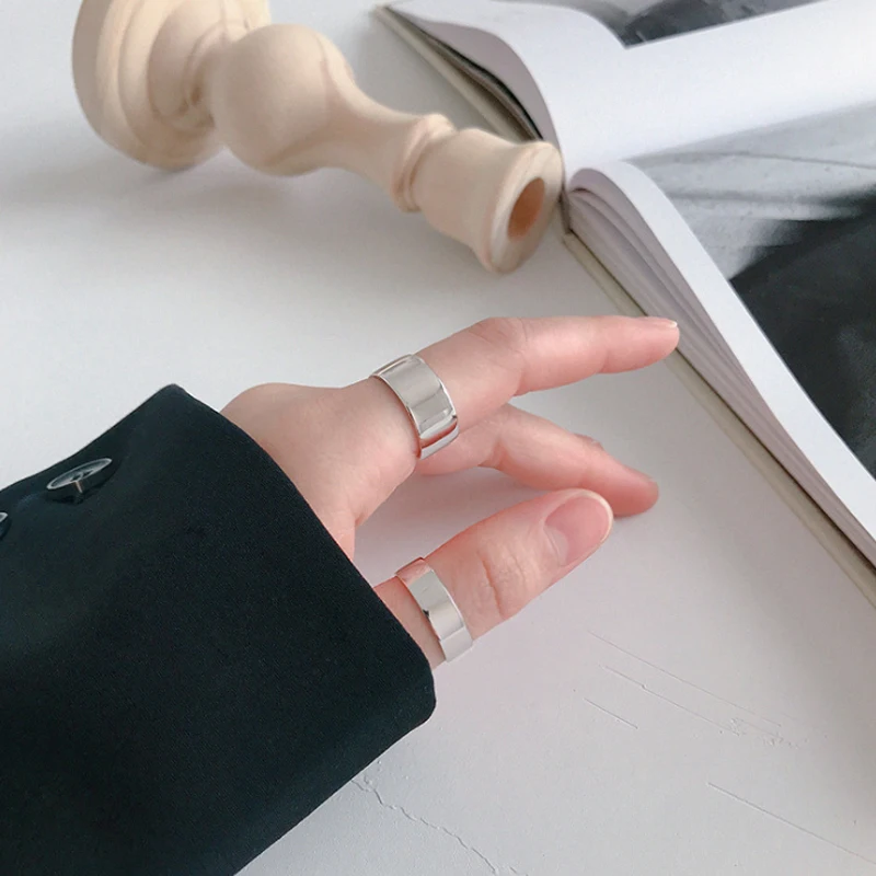 F.I.N.S классическое широкое кольцо из стерлингового серебра S925 пробы в стиле панк